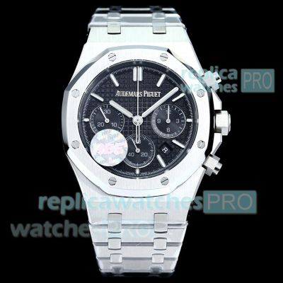 Super replica HBF Audemars Piguet Royal Oak 50th Anniversary Black Dial Stainless Steel Watch 